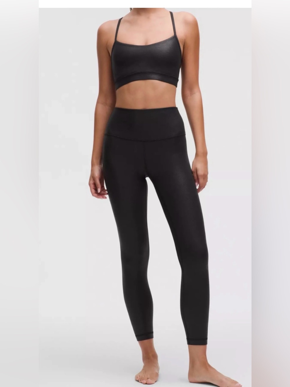 lululemon Align™ High-Rise Pant with Pockets 25" & sports bra black Shimmer